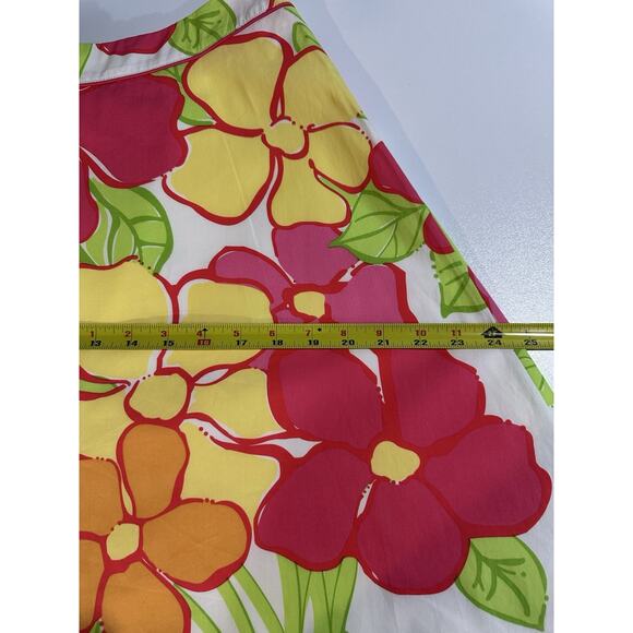 Vtg Lilly Pulitzer Skirt Sz 2 Bold Colorful Mod Floral Cotton A-Line Retro - Picture 6 of 10